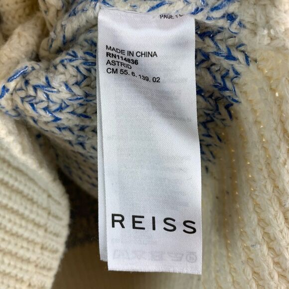 Reiss Women’s Astrid Striped Oversized Jumper Wool blend Knitted Sweater Small - Picture 10 of 13